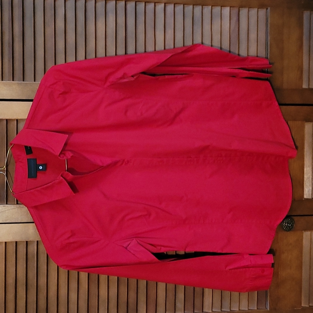 Ladies size 14P stretch long sleeve collared shirt by Worthington